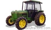 John Deere 2550 1983 comparison online with competitors