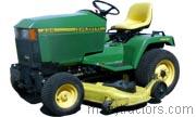 John Deere 425 tractor trim level specs horsepower, sizes, gas mileage, interioir features, equipments and prices