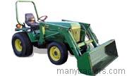 John Deere 955 tractor trim level specs horsepower, sizes, gas mileage, interioir features, equipments and prices