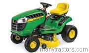 John Deere E100 tractor trim level specs horsepower, sizes, gas mileage, interioir features, equipments and prices