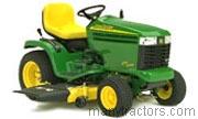 John Deere GT245 tractor trim level specs horsepower, sizes, gas mileage, interioir features, equipments and prices