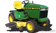 John Deere GT275 tractor trim level specs horsepower, sizes, gas mileage, interioir features, equipments and prices