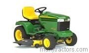John Deere GX325 tractor trim level specs horsepower, sizes, gas mileage, interioir features, equipments and prices