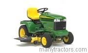 John Deere GX335 tractor trim level specs horsepower, sizes, gas mileage, interioir features, equipments and prices