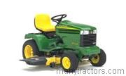 John Deere GX345 tractor trim level specs horsepower, sizes, gas mileage, interioir features, equipments and prices