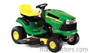 John Deere LA115 tractor trim level specs horsepower, sizes, gas mileage, interioir features, equipments and prices