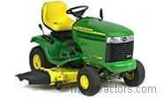 John Deere LX288 tractor trim level specs horsepower, sizes, gas mileage, interioir features, equipments and prices