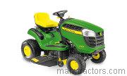 John Deere X106 tractor trim level specs horsepower, sizes, gas mileage, interioir features, equipments and prices