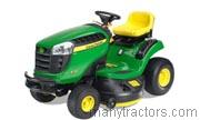 John Deere X125 tractor trim level specs horsepower, sizes, gas mileage, interioir features, equipments and prices