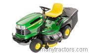 John Deere X130R tractor trim level specs horsepower, sizes, gas mileage, interioir features, equipments and prices
