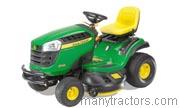 John Deere X145 tractor trim level specs horsepower, sizes, gas mileage, interioir features, equipments and prices