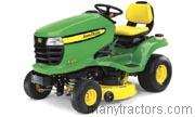 John Deere X300 tractor trim level specs horsepower, sizes, gas mileage, interioir features, equipments and prices