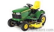 John Deere X724 tractor trim level specs horsepower, sizes, gas mileage, interioir features, equipments and prices