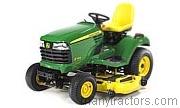 John Deere X744 tractor trim level specs horsepower, sizes, gas mileage, interioir features, equipments and prices